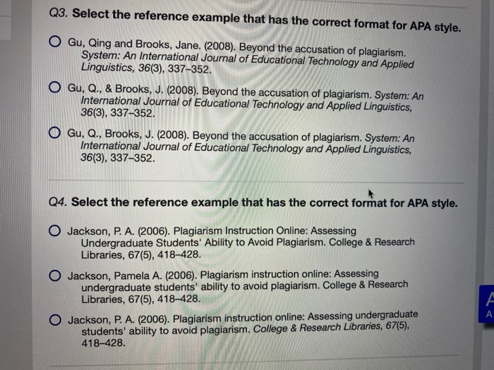 what is the correct apa style format for references